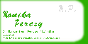 monika percsy business card